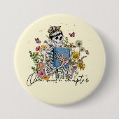 Ein weiteres Kapitel Blumenskelett Button (Vorderseite)