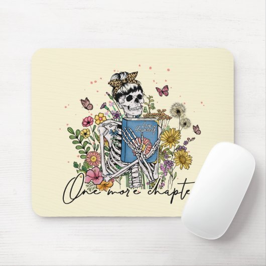 Ein weiteres Kapitel Blumenskelett Mousepad (Mit Mouse)