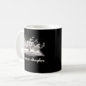 Ein weiteres Kapitel Buch mit Blumen Kaffeetasse (Vorderseite Links)