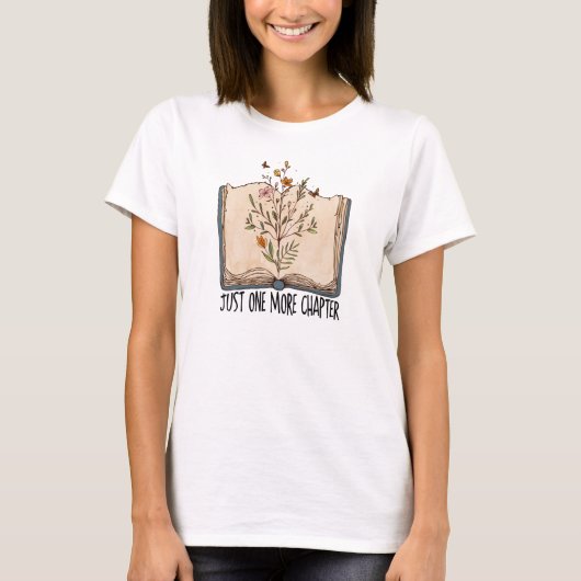 Ein weiteres Kapitel Buch Wildfliege Blume Schmett T-Shirt (Vorderseite)