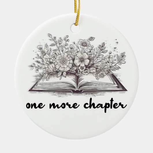 Ein weiteres Kapitel mit Blume Keramik Ornament (Vorne)