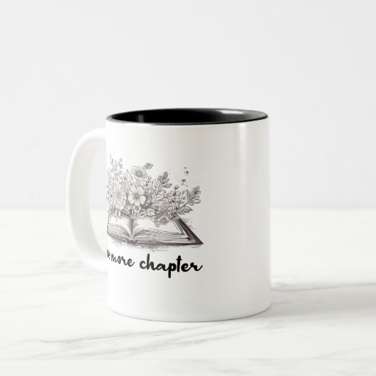 Ein weiteres Kapitel mit Blume Zweifarbige Tasse (Vorderseite Links)