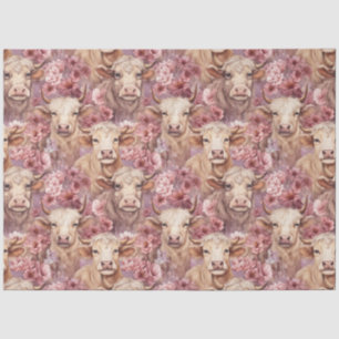 Ein weiteres Modell der Floral Highland Cow Serie Seidenpapier