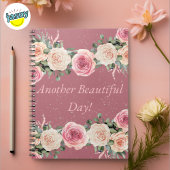 Ein weiteres schönes Day Pink Rose Floral Notebook Notizblock