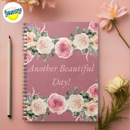 Ein weiteres schönes Day Pink Rose Floral Notebook Notizblock