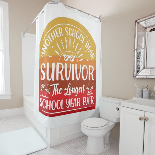 Ein weiteres Schuljahr überlebt Sonnenschule Duschvorhang (Beispiel)