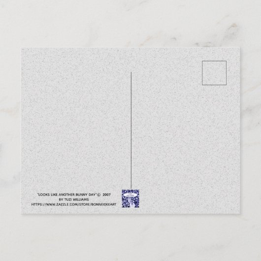 Ein weiteres sonniges Kaninchen-Kaninchen Postkarte (Rückseite)