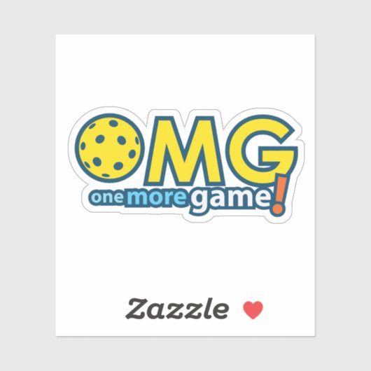 Ein weiteres Spiel Pickleball Aufkleber (Blatt)