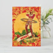 Ein weiteres Weihnachtsfest-Button Feiertagskarte (Stehend Vorderseite)