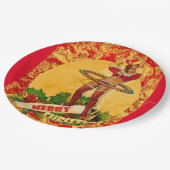 Ein weiteres Weihnachtsfest-Button Pappteller (Schrägansicht)