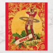 Ein weiteres Weihnachtsfest-Button Weinetikett (Einzelnes Label)