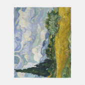 Ein Weizenfeld mit Zypressen Van Gogh Fleecedecke (Vorderseite)