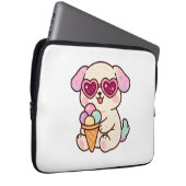 Ein Welpe mit Eiscreme Laptopschutzhülle (Vorne Rechts)