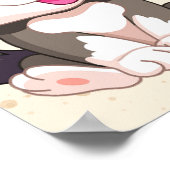 Ein Welpen-Party-Zeichen adoptiert Poster (Ecke)