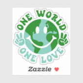 Ein Weltfrieden der ersten Liebe Aufkleber (Blatt)