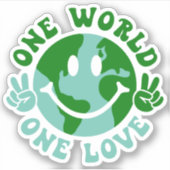 Ein Weltfrieden der ersten Liebe Aufkleber (Vorderseite)