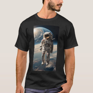 Ein Weltraumspaziergang mit der Erde unten T-Shirt