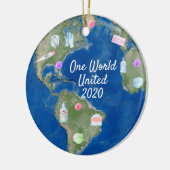 Ein Weltverband Coronavirus 2020 Covid Keramik Ornament (Links)