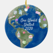 Ein Weltverband Coronavirus 2020 Covid Keramik Ornament (Hinten)