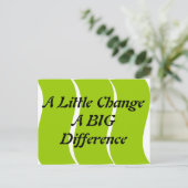 Ein wenig ändern einen großen Unterschied Postkart Postkarte (Stehend Vorderseite)