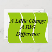 Ein wenig ändern einen großen Unterschied Postkart Postkarte (Vorne/Hinten)