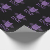 Ein wenig Batty Funny Baby Bat Pun Dark BG Geschenkpapier (Ecke)
