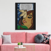 Ein wenig Birdy erzählte mir Canvas drucken Leinwanddruck (Insitu (Wohnzimmer))