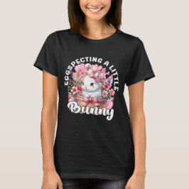 Ein wenig Bunny Floral Schwangerschaft offenbaren T-Shirt