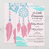 Ein wenig Dreamer Quote Dreamcatcher Baby Dusche Einladung (Vorne/Hinten)