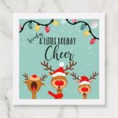 ein wenig Feiertag jubeln Carol Weihnachten Geschenkanhänger (Rückseite)