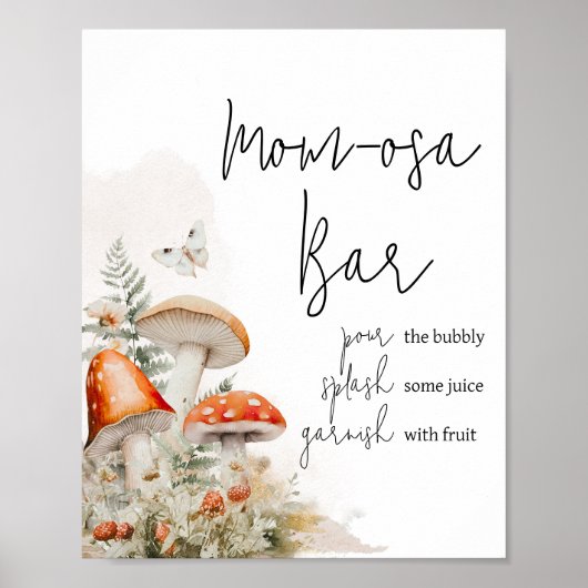 Ein wenig Fungi verzaubert Pilz-Mama Osa Bar Poster (Vorne)