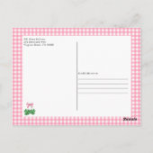 Ein wenig Glück Charm Kleeblatt Coquette Bow Postkarte (Rückseite)