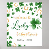 Ein wenig Glück Charme Babydusche Begrüßungszeiche Poster (Vorne)