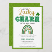 Ein wenig Glück Charme St. Patrick's Baby Shower Einladung (Vorne/Hinten)