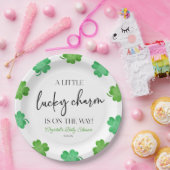 Ein wenig Glück, eine grüne Clover Baby-Dusche Pappteller (Party)