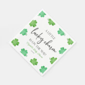 Ein wenig Glück, eine grüne Clover Baby-Dusche Serviette (Ecke)