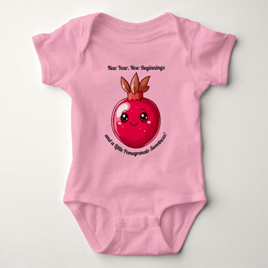 Ein wenig Granatapfel Süße mit eigenem Text Baby Strampler (Vorderseite)