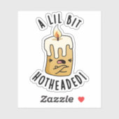 Ein wenig heiß gehüllte Kerzenpuppe Aufkleber (Blatt)