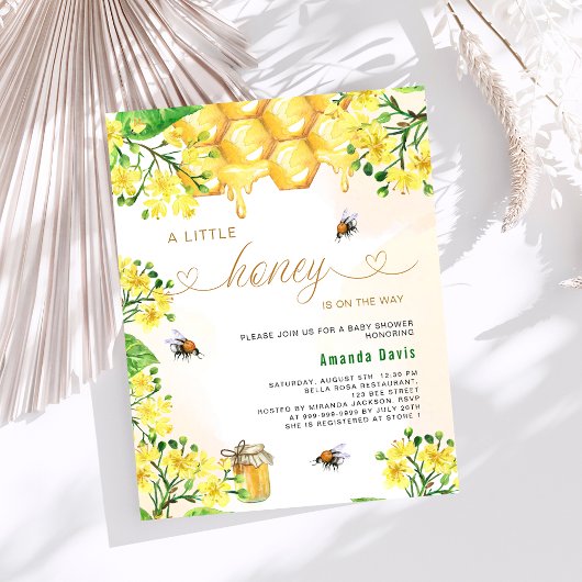 Ein wenig Honigbiene Gelb-Budget Babydusche