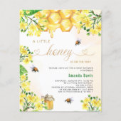 Ein wenig Honigbiene Gelb-Budget Babydusche (Vorderseite)