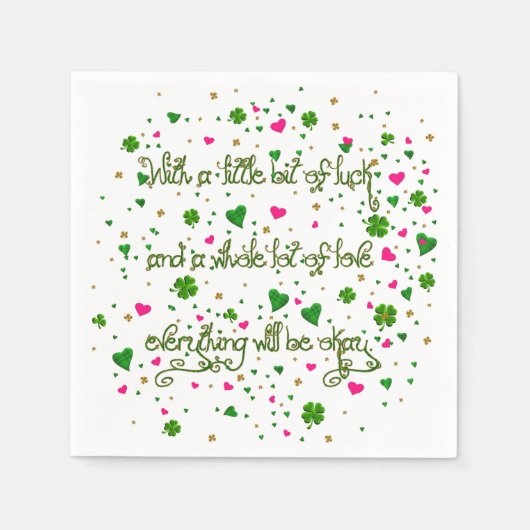 Ein wenig irisches Glück Napkins Serviette (Vorderseite)