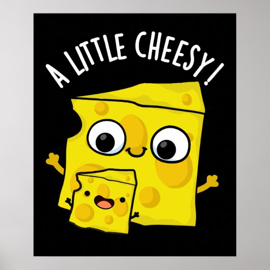 Ein wenig käses Funny Food Pub Dark BG Poster (Vorne)