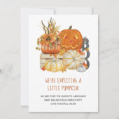 Ein wenig Kürbis Rustikales Halloween Ankündigung (Vorderseite)