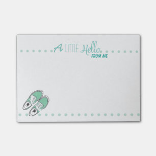 Ein wenig lässiges hallo von mir klebrige post-it klebezettel