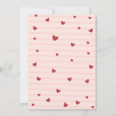 Ein wenig Liebeswissen, Valentinherzen, Baby Dusch Einladung (Rückseite)