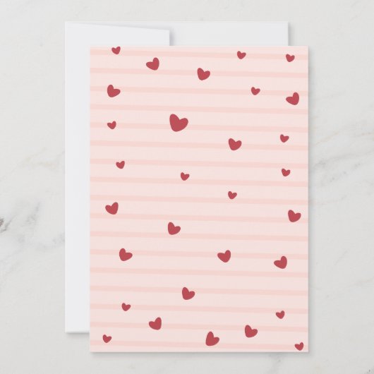 Ein wenig Liebeswissen, Valentinherzen, Baby Dusch Einladung (Rückseite)