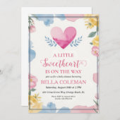 ein wenig Liebling ist auf dem Weg Babydusche Einladung (Vorne/Hinten)