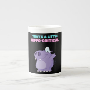 Ein wenig Lila Hippo Kritischer Funny Hippopotamus Porzellantasse