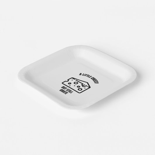 Ein wenig lustige Käsewitze Pappteller (Gewinkelt)