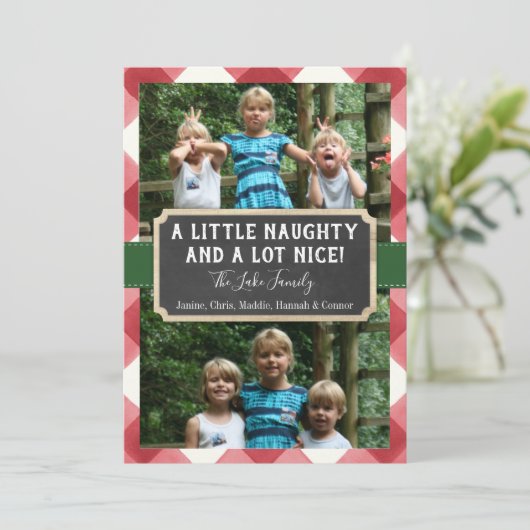 Ein wenig nett und viel nette Foto-Urlaubskarte (Stehend Vorderseite)